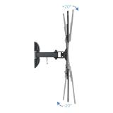 TooQ - Soporte Giratorio e Inclinable para Monitor / TV LCD, Plasma de 23”- 55”, con Dos Pivotes, Negro