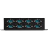 StarTech.com - Adaptador Hub Concentrador USB a 8 Puertos Serie RS232 Industrial Montaje en Pared Riel DIN
