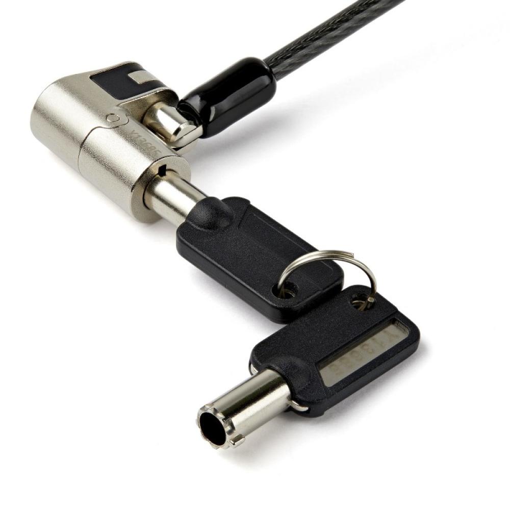 StarTech.com - Cable de 2m de Seguridad para Ordenadores Portátiles - para K-Slot - Ranura Nano - Ranura Wedge - con Llave