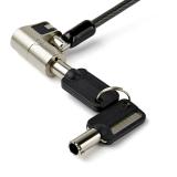 StarTech.com - Cable de 2m de Seguridad para Ordenadores Portátiles - para K-Slot - Ranura Nano - Ranura Wedge - con Llave