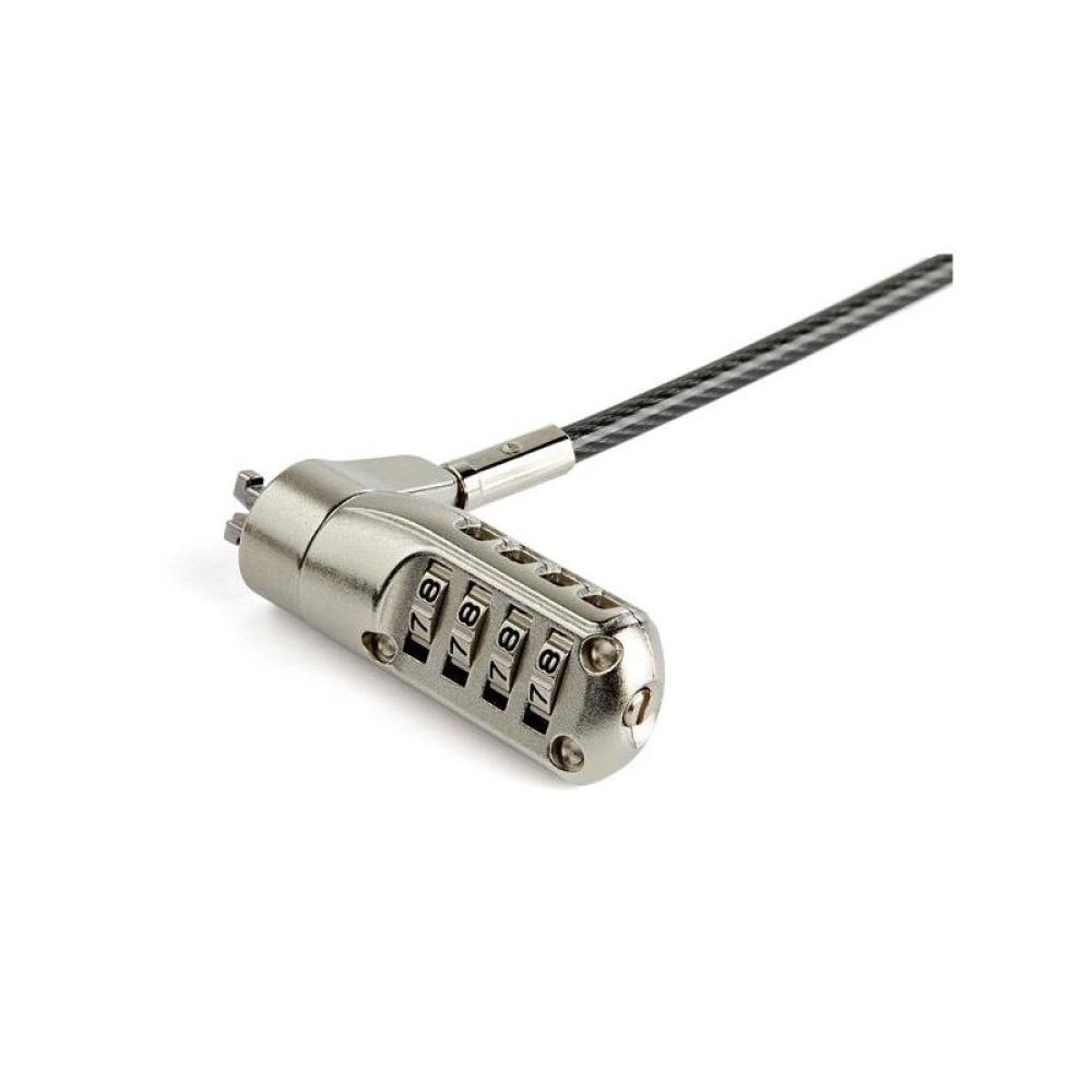 StarTech.com - Cable de 2m de Seguridad para Ordenador Portátil - con Candado - para Ranura Nano - de Combinación
