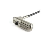 StarTech.com - Cable de 2m de Seguridad para Ordenador Portátil - con Candado - para Ranura Nano - de Combinación