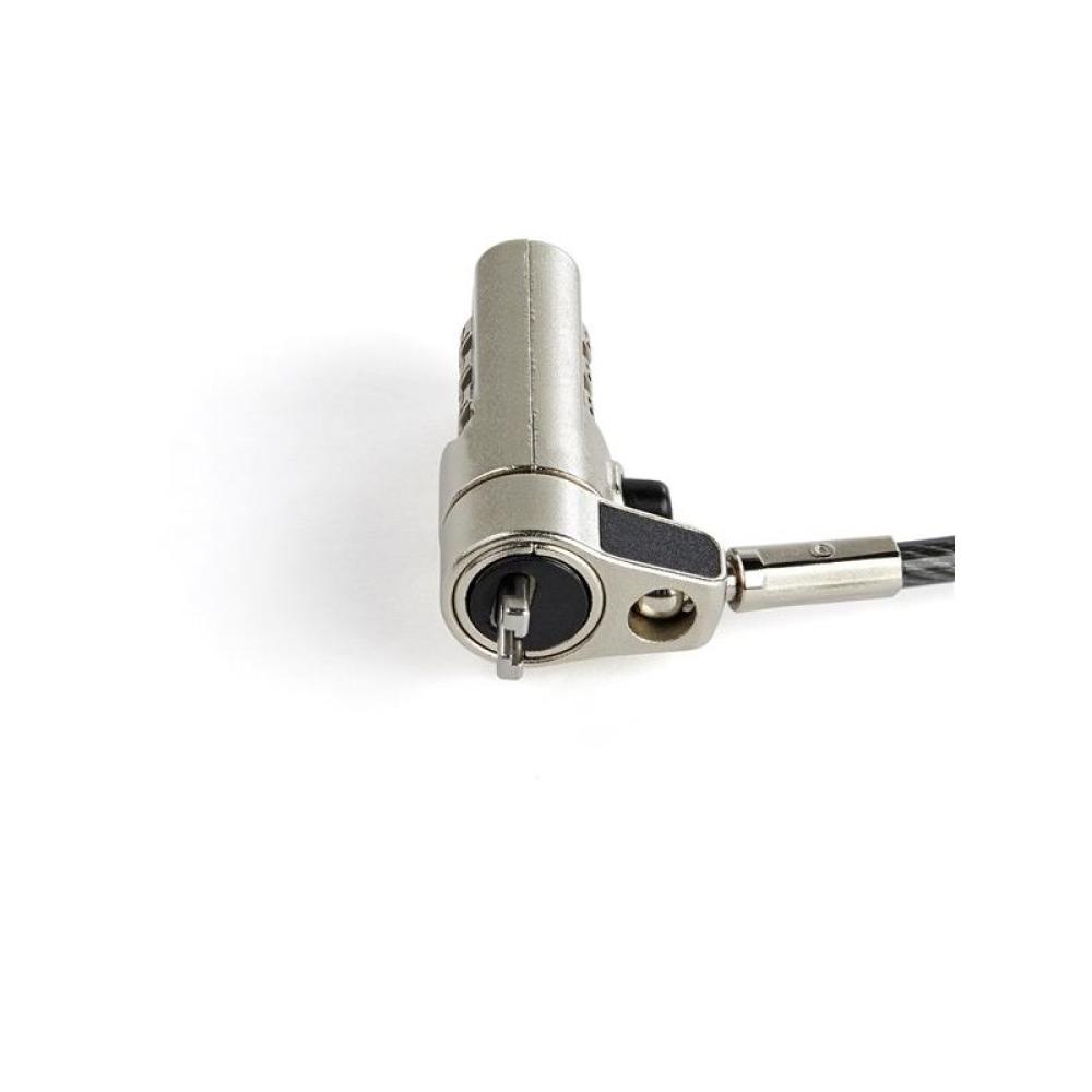 StarTech.com - Cable de 2m de Seguridad para Ordenador Portátil - con Candado - para Ranura Nano - de Combinación