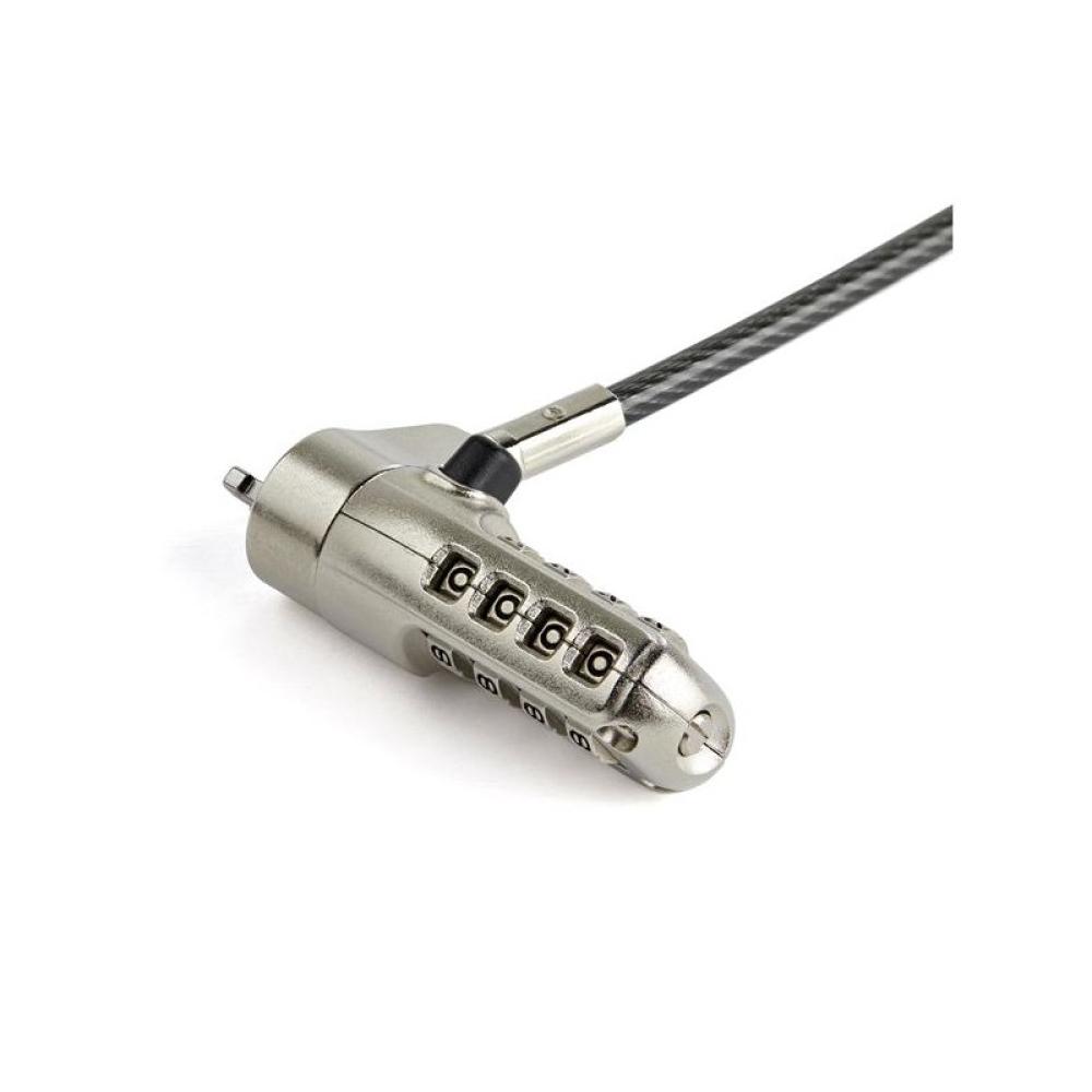 StarTech.com - Cable de 2m de Seguridad para Ordenador Portátil - con Candado - para Ranura Nano - de Combinación
