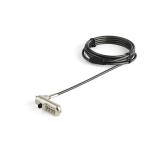 StarTech.com - Cable de 2m de Seguridad para Ordenador Portátil - con Candado - para Ranura Nano - de Combinación