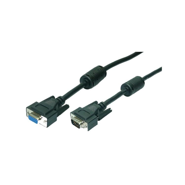 LogiLink - VGA M/F 1.8m cable VGA 1,8 m VGA (D-Sub) Negro