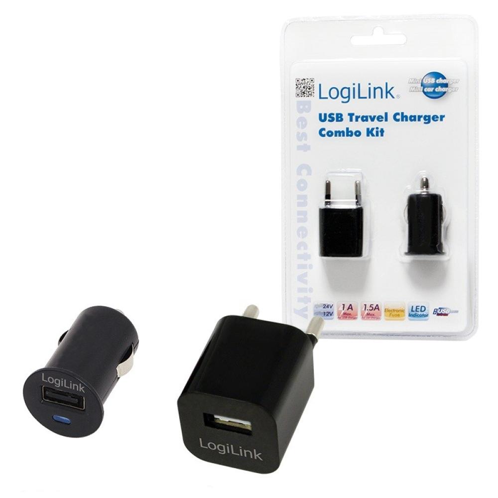 LogiLink - PA0076 adaptador e inversor de corriente Auto/Interior Negro