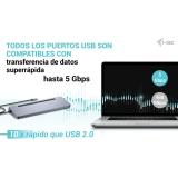 i-tec - USB-C Metal Ergonomic 3x 4K Display Docking Station + Power Delivery 100 W