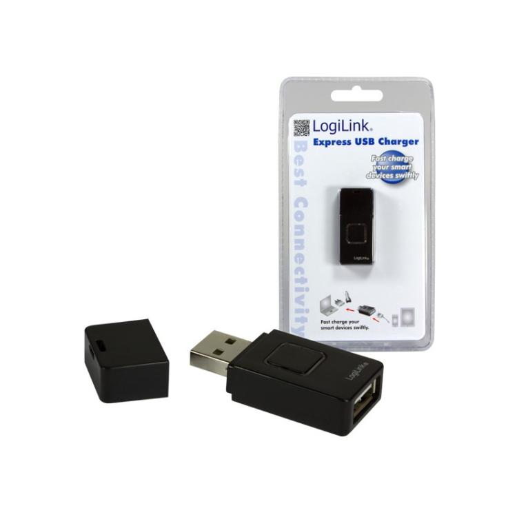 LogiLink - AA0045 cargador de dispositivo móvil Universal Negro USB Interior