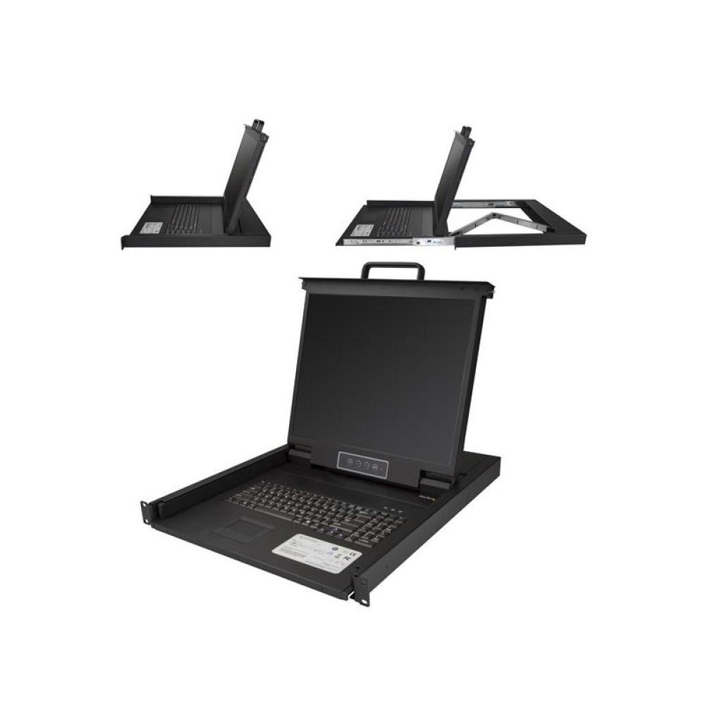 StarTech.com - Consola KVM de Montaje en Rack de Servidores - Teclado QWERTY - KVM VGA de 1 Puerto con Monitor LCD de 19" - Swit