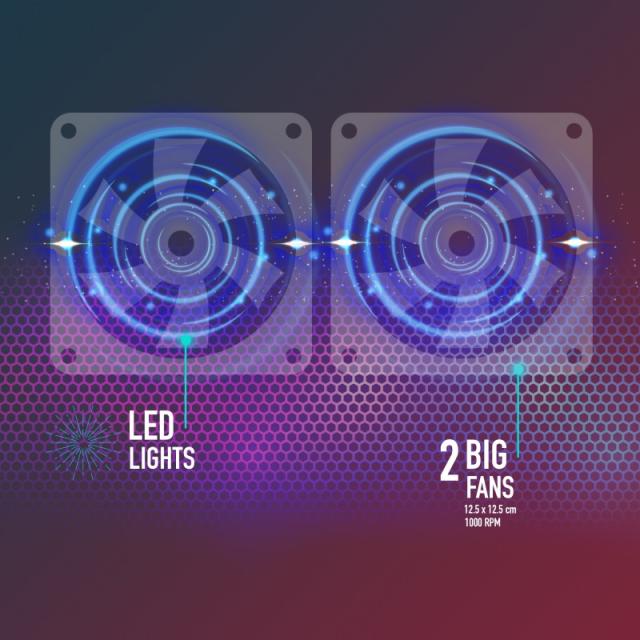 NGS - Jetstand almohadilla fría 39,6 cm (15.6") 1000 RPM Negro