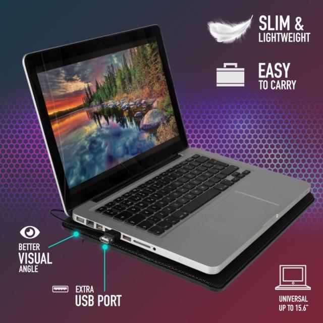 NGS - Jetstand almohadilla fría 39,6 cm (15.6") 1000 RPM Negro