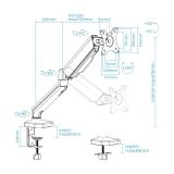 TooQ - Soporte de Mesa para Pantalla 17"-32", Negro - DB5032TNR-B