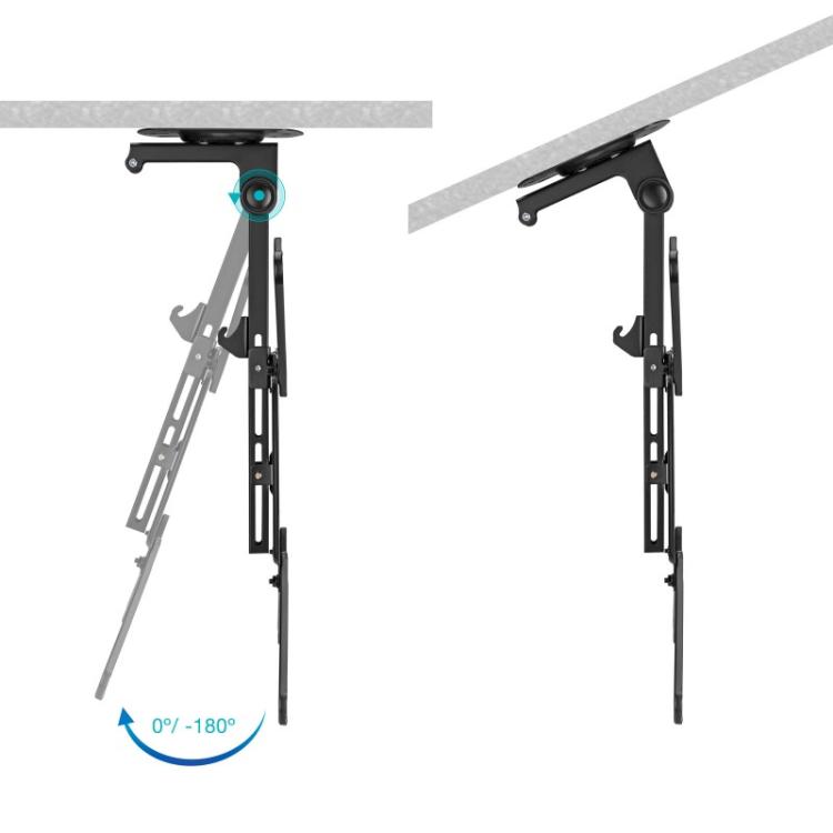 TooQ - Soporte de Techo para Pantallas 23"-55", Negro