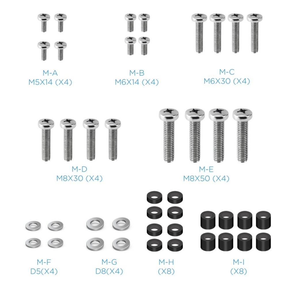 TooQ - Soporte de Techo para Pantallas 23"-55", Negro