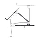 AISENS - Soporte de Sobremesa Tamaño XXL Ajustable (2 Pivotes) para Movil / Tablet, Gris