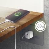 AISENS - Cargador Gan 20W, 1xUSB-C PD3.0 QC4.0, 1xUSB-A QC3.0, Blanco - ASCH-20W2P002-W