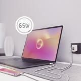 AISENS - Cargador Gan 65W, 2xUSB-C PD3.0 QC4.0, 1xUSB-A QC3.0, Blanco - ASCH-65W3P007-W