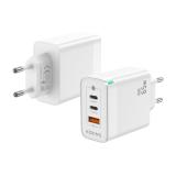 AISENS - Cargador Gan 65W, 2xUSB-C PD3.0 QC4.0, 1xUSB-A QC3.0, Blanco - ASCH-65W3P007-W