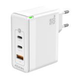 AISENS - Cargador Gan 100W, 2xUSB-C PD3.0 QC4.0 QC5.0, 1xUSB-A QC3.0, Blanco