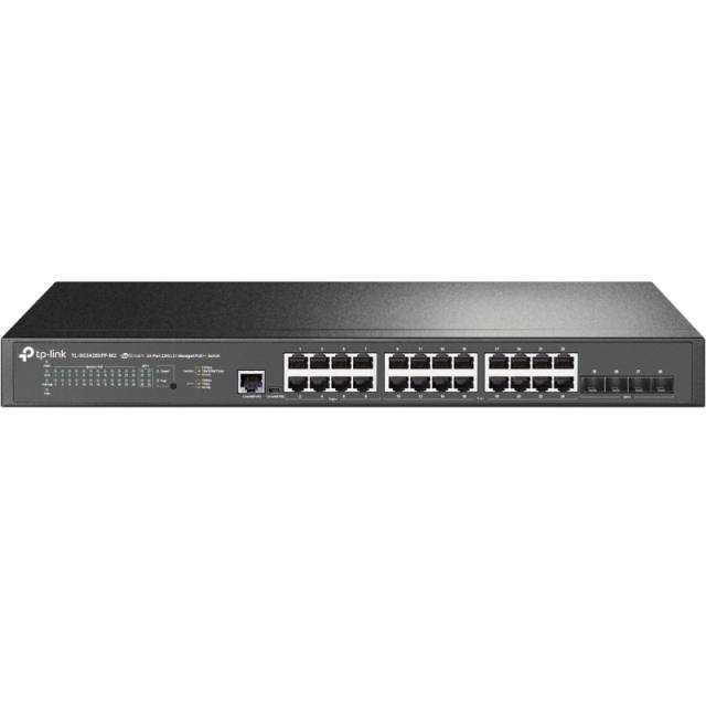 TP-Link - JetStream TL-SG3428XPP-M2 switch Gestionado L2+ 2.5G Ethernet (100/1000/2500) Energía sobre Ethernet (PoE) 1U Negro