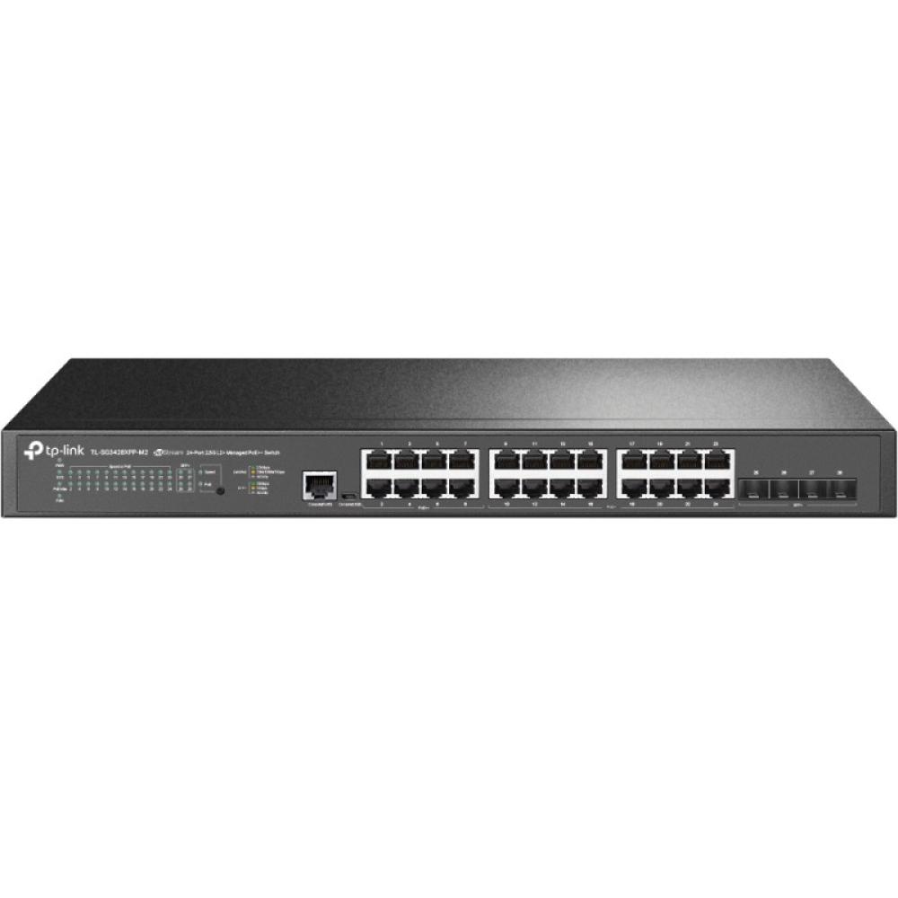TP-Link - JetStream TL-SG3428XPP-M2 switch Gestionado L2+ 2.5G Ethernet (100/1000/2500) Energía sobre Ethernet (PoE) 1U Negro