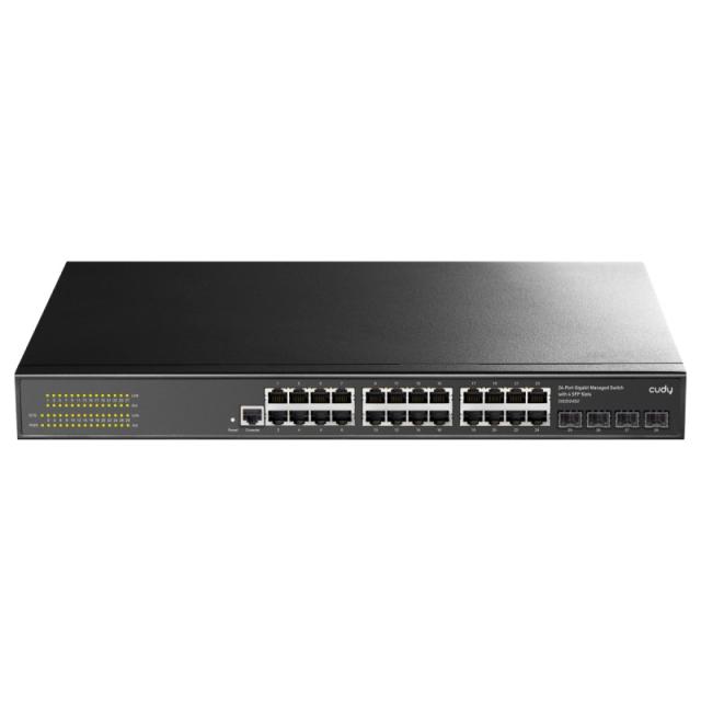 Cudy - GS2024S2 switch Gestionado L2/L3 Gigabit Ethernet (10/100/1000) 1U Negro