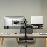 AISENS - Soporte de Mesa Giratorio e Inclinable para Portatil y Monitor/TV 9Kg de 17-32, Negro