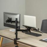 AISENS - Soporte de Mesa Giratorio e Inclinable para Portatil y Monitor/TV 9Kg de 17-32, Negro