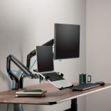 AISENS - Soporte de Mesa Contrapeso Giratorio e Inclinable para Portatil y Monitor/TV 8Kg de 17-32, Negro