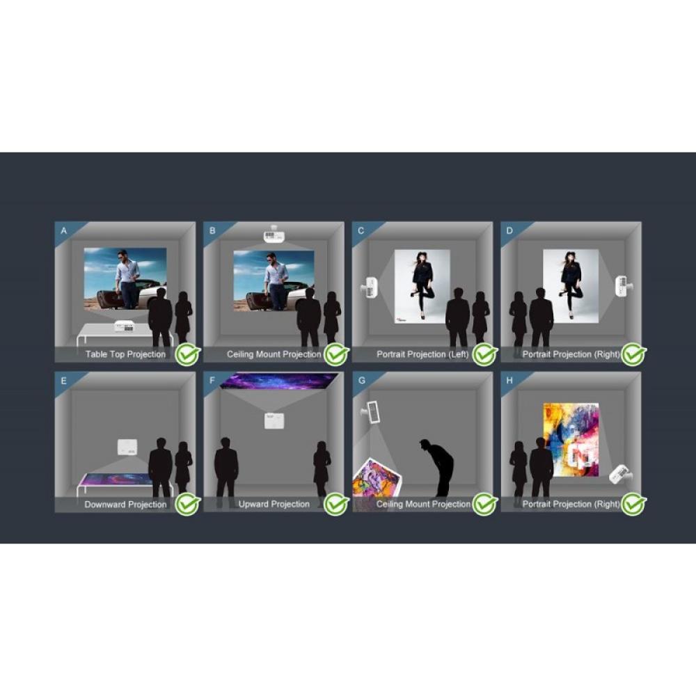 Optoma - ZW340e videoproyector Proyector de alcance estándar 3600 lúmenes ANSI DLP WXGA (1280x800) 3D Blanco