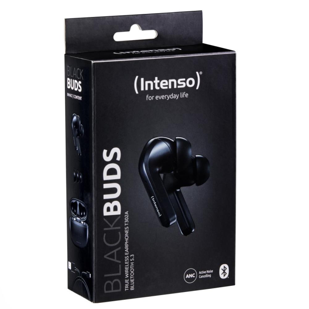 Intenso - Black Buds T300A Auriculares True Wireless Stereo (TWS) Dentro de oído Llamadas/Música/Deporte/Uso diario USB Tipo C B