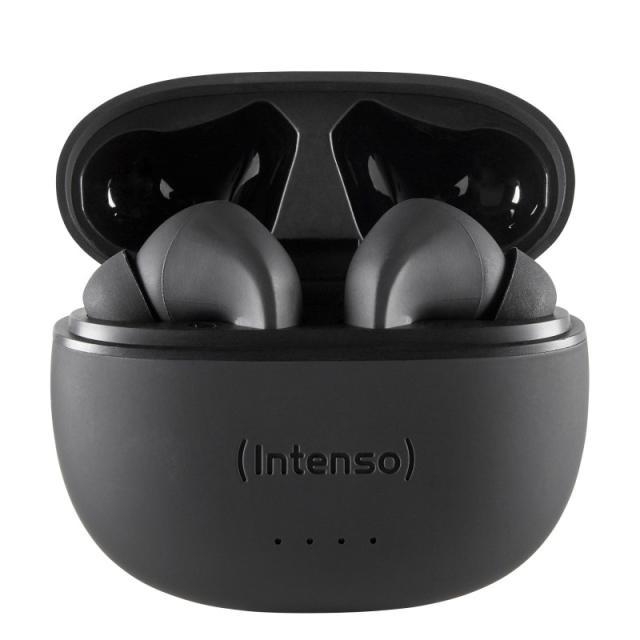 Intenso - Black Buds T300A Auriculares True Wireless Stereo (TWS) Dentro de oído Llamadas/Música/Deporte/Uso diario USB Tipo C B