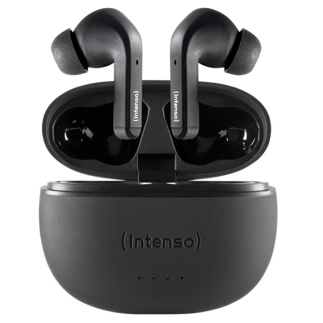 Intenso - Black Buds T300A Auriculares True Wireless Stereo (TWS) Dentro de oído Llamadas/Música/Deporte/Uso diario USB Tipo C B