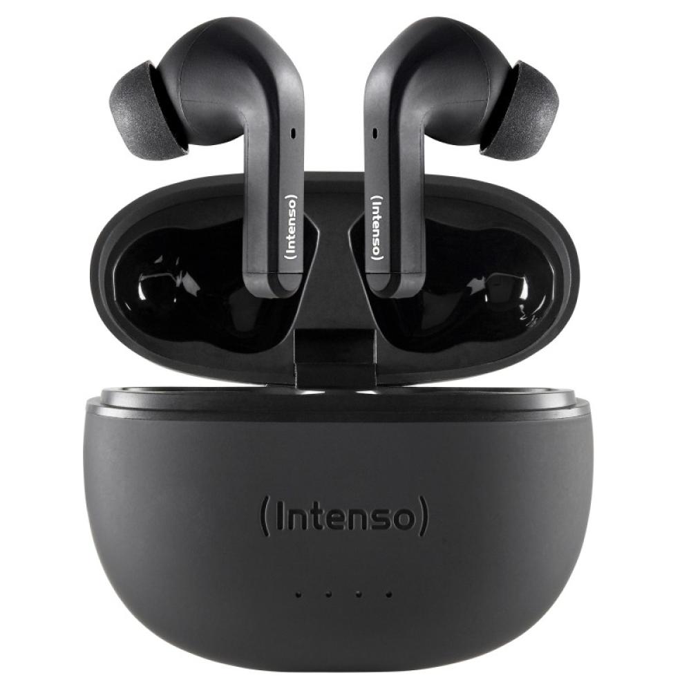 Intenso - Black Buds T300A Auriculares True Wireless Stereo (TWS) Dentro de oído Llamadas/Música/Deporte/Uso diario USB Tipo C B