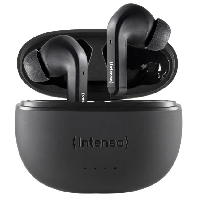 Intenso - Black Buds T300A Auriculares True Wireless Stereo (TWS) Dentro de oído Llamadas/Música/Deporte/Uso diario USB Tipo C B