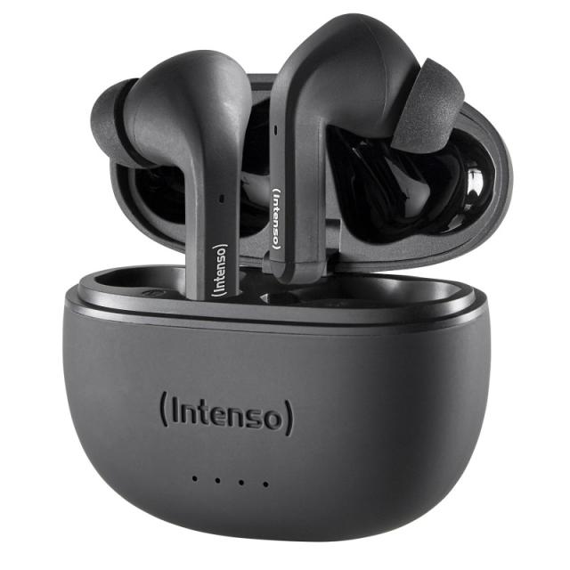 Intenso - Black Buds T300A Auriculares True Wireless Stereo (TWS) Dentro de oído Llamadas/Música/Deporte/Uso diario USB Tipo C B
