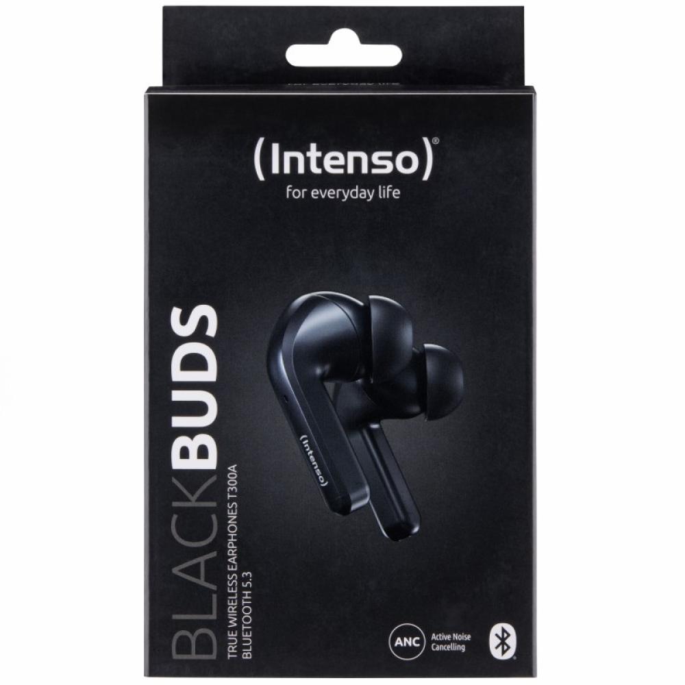 Intenso - Black Buds T300A Auriculares True Wireless Stereo (TWS) Dentro de oído Llamadas/Música/Deporte/Uso diario USB Tipo C B