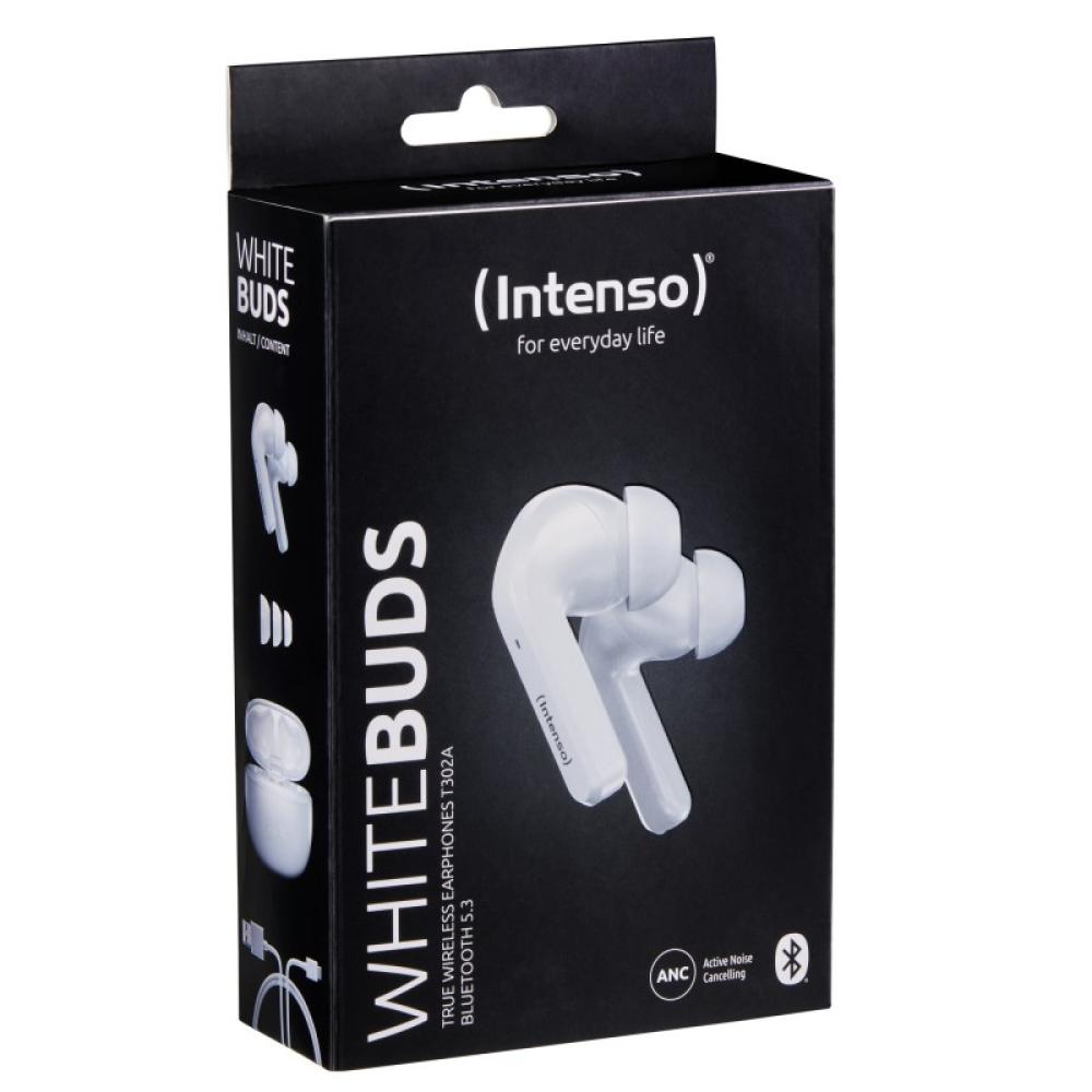Intenso - White Buds T302A Auriculares True Wireless Stereo (TWS) Dentro de oído Llamadas/Música/Deporte/Uso diario USB Tipo C B