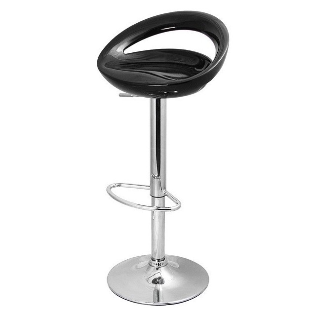 Taburete FLIT (L), cromado, abs negro