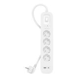 Belkin - SRB001VF2M limitador de tensión Blanco 4 salidas AC 2 m