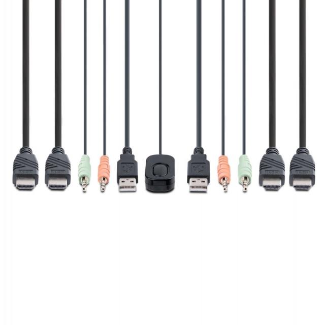 StarTech.com - C2-DH46-UA2-CBL-KVM interruptor KVM Negro