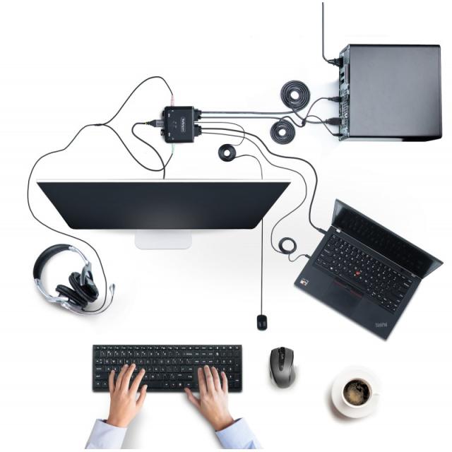 StarTech.com - C2-H46-UAC-CBL-KVM interruptor KVM Negro