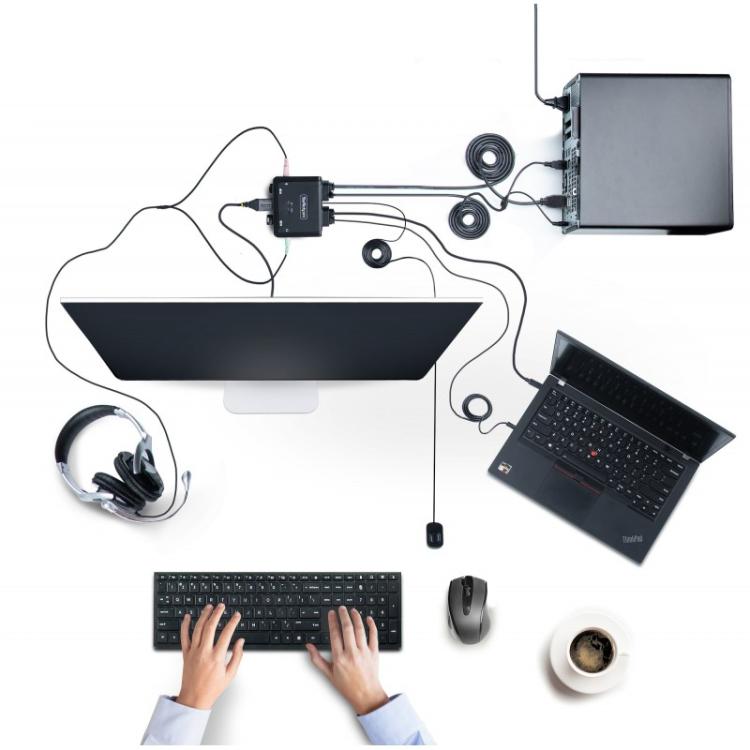 StarTech.com - C2-H46-UAC-CBL-KVM interruptor KVM Negro