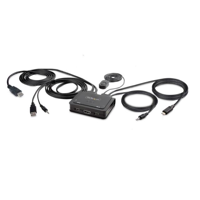 StarTech.com - C2-H46-UAC-CBL-KVM interruptor KVM Negro