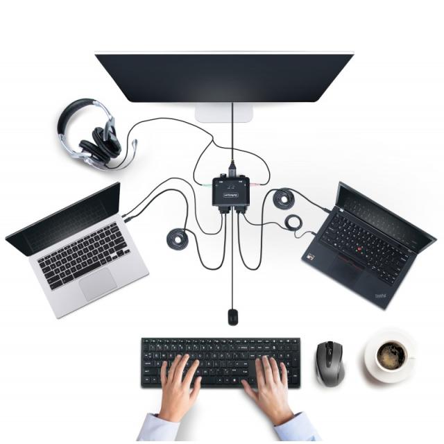 StarTech.com - C2-D46-UC2-CBL-KVM interruptor KVM Negro