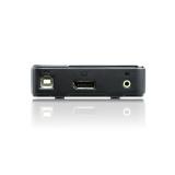 ATEN - Switch KVM DisplayPort/Audio USB de 2 puertos (compatible con 4K, cables incluidos)