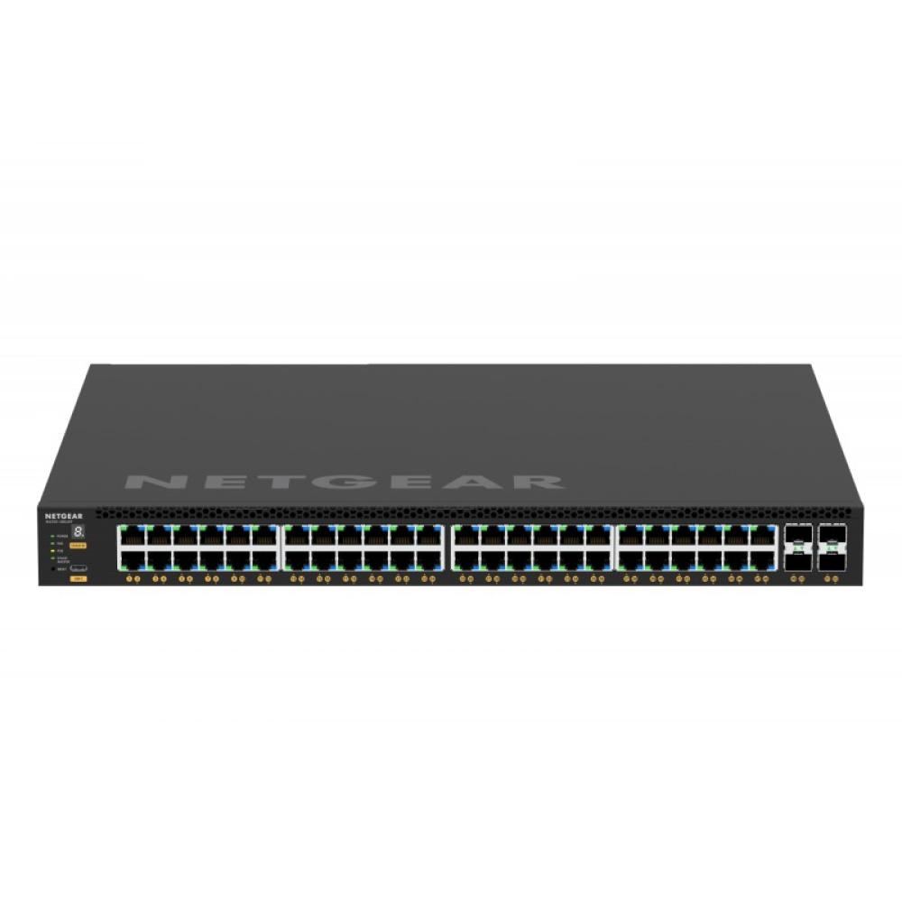 NETGEAR - M4350-48G4XF Gestionado L3 Gigabit Ethernet (10/100/1000) Energía sobre Ethernet (PoE) 1U Negro