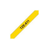Brother - TZE-611 cinta para impresora de etiquetas Negro sobre amarillo