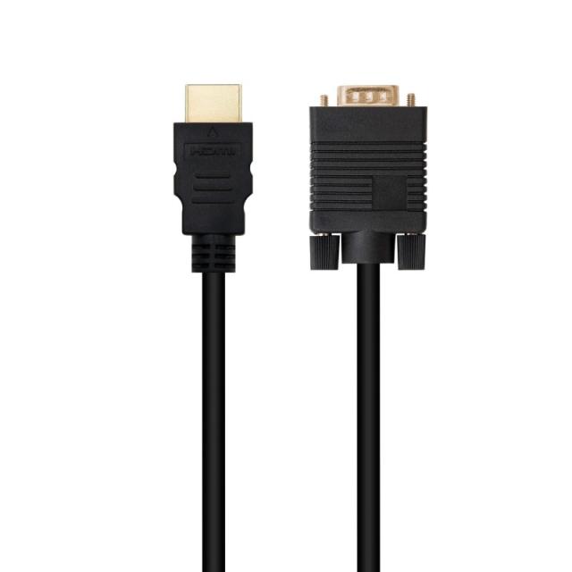 Nanocable - Cable Conversor HDMI a VGA, 1.8 m, Negro